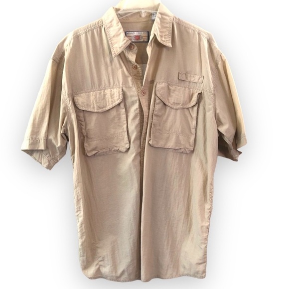 Penn Reels Authentic Fishing Gear Beige Shirt XL - Picture 1 of 12